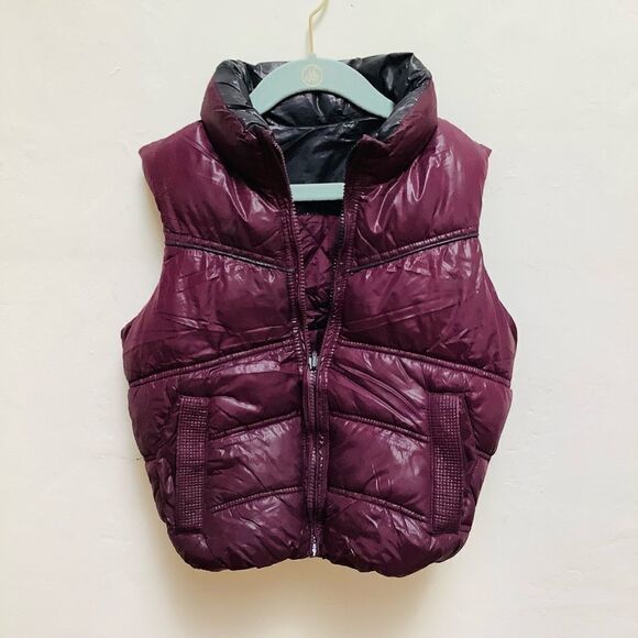 REVERSIBLE PUFF VEST PURPLE - Picture 1 of 6